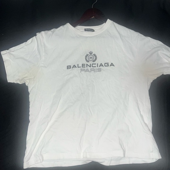 Balenciaga Cream Logo Tee